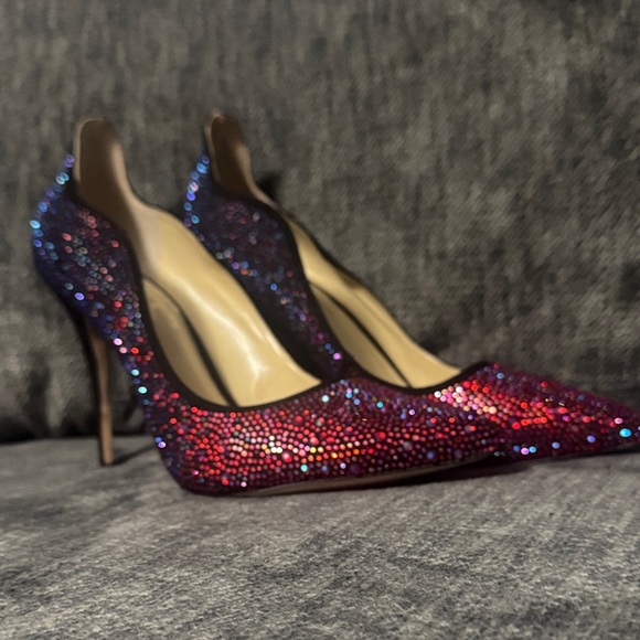 Jessica Simpson Shoes - Jessica Simpson Red and Purple Glitter Heels Size 9.5